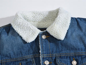 Winter Men's Casual Denim Jacket Plus Velvet Warm Cotton Coat - Good Life Shop