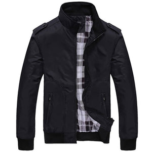 Mens Jackets Spring Autumn Casual Coats Stand Collar Slim Jackets Male Bomber Jackets 4XL - Good Life Shop