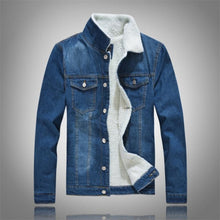 Load image into Gallery viewer, Winter Men&#39;s Casual Denim Jacket Plus Velvet Warm Cotton Coat - Good Life Shop
