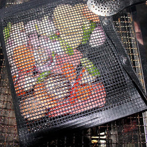Non-stick Mesh Grilling Bag Reusable BBQ Fruit And Vegetable Meat Storage Bag Barbecue Heat Resistant Bags - Good Life Shop