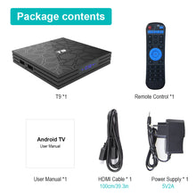 Load image into Gallery viewer, T9 4GB 64GB RK3328 Quad Core Smart Android 8.1 TV BOX Bluetooth4.0 H2.65 4K 2.4GHz/5GHz WIFI Set-top box Media Player - Good Life Shop