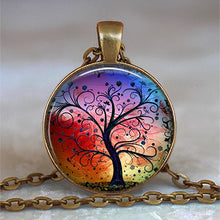 Load image into Gallery viewer, Tree Of Life Glass Cabochon Statement Necklace - Good Life Shop